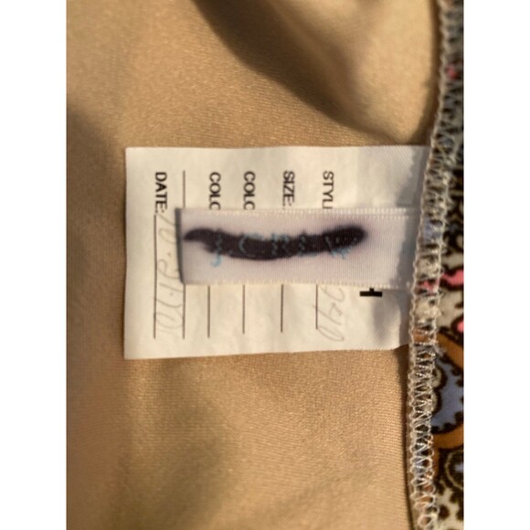 J. Crew Strapless Swimsuit One Piece Sz 6 Underwire Bra Pink Blue Paisley J.Crew - Picture 10 of 11